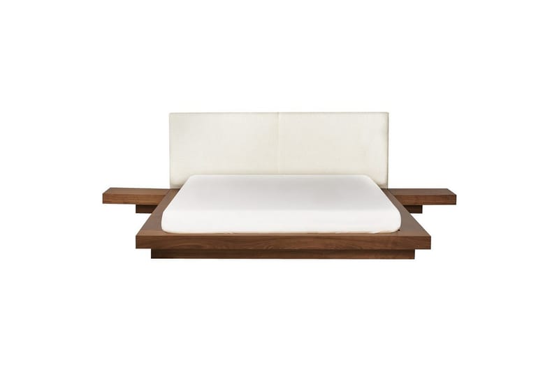 Dobbeltseng Zen med lamellramme Brun-hvit, 160x200 cm - Brun-hvit, 160x200 cm - Møbler - Senger - Sengeramme & sengestamme