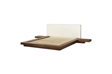 Dobbeltseng Zen med lamellramme Brun-hvit, 160x200 cm - Brun-hvit, 160x200 cm - Møbler - Senger - Sengeramme & sengestamme