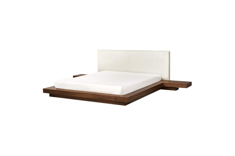 Dobbeltseng Zen med lamellramme Brun-hvit, 160x200 cm - Brun-hvit, 160x200 cm - Møbler - Senger - Sengeramme & sengestamme