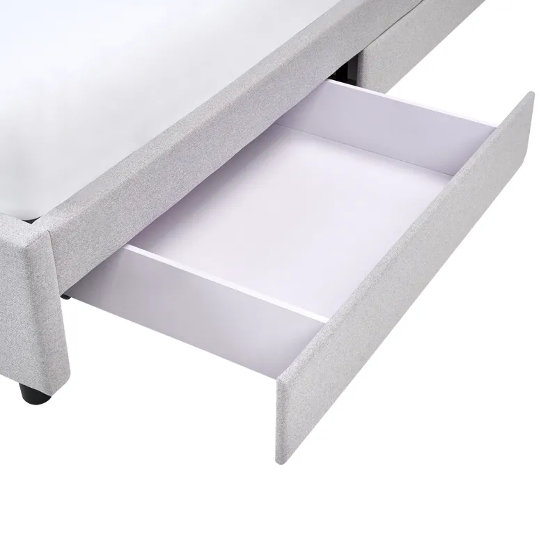 Dobbeltseng Prades 180x200 cm - Lysegrå - Møbler - Senger - Senger med oppbevaring