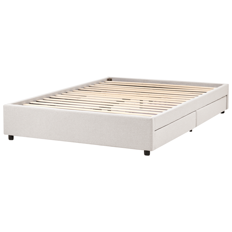 Dobbeltseng Prades 140x200 cm - Lys beige - Møbler - Senger - Senger med oppbevaring