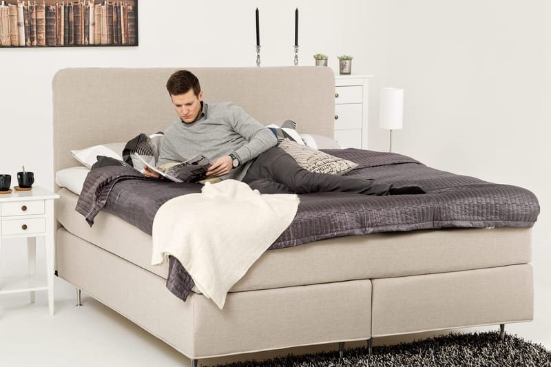 Dolly kontinentalseng 160x200 cm - Beige - Møbler - Senger - Kontinentalsenger