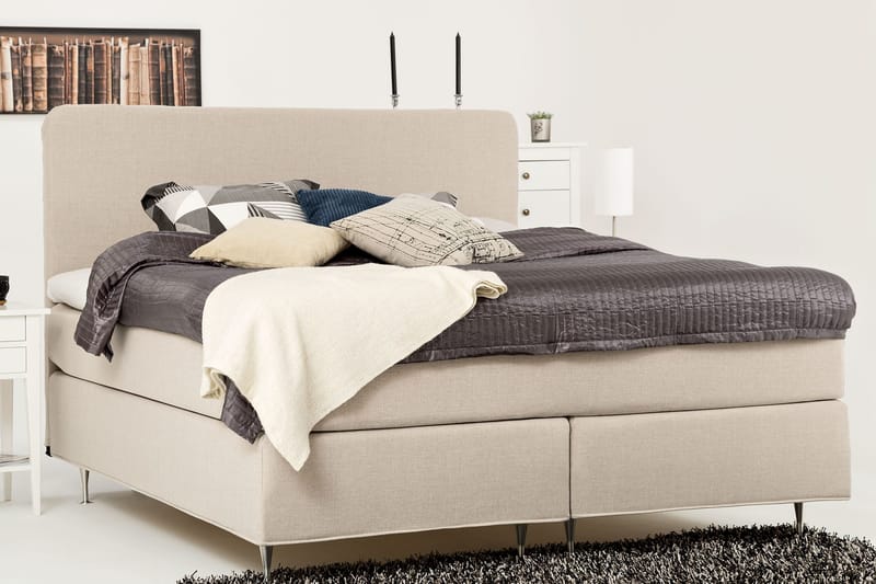 Dolly kontinentalseng 210x210 cm - Beige - Møbler - Senger - Kontinentalsenger