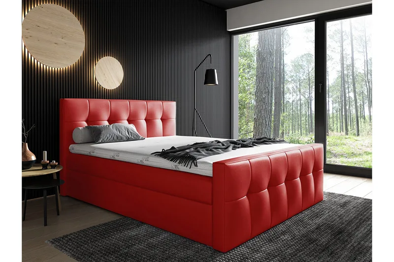 Doncaster Sengpakke Kontinentalseng 200x200 cm - Rød - Møbler - Senger - Kontinentalsenger
