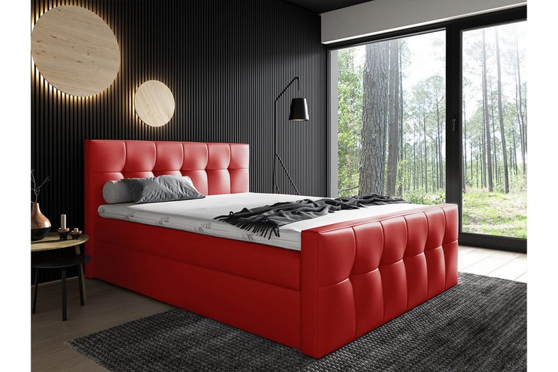 Doncaster Sengpakke Kontinentalseng 200x200 cm - Rød - Møbler - Senger - Kontinentalsenger