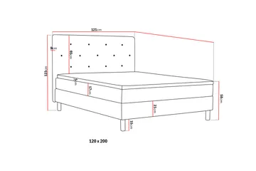 Dream Komplett Sengepakke 120x200 cm - Mørkegrå - Møbler - Senger - Kontinentalsenger