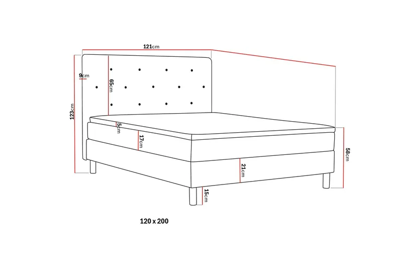 Dream Komplett Sengepakke 120x200 cm - Mørkegrå - Møbler - Senger - Kontinentalsenger