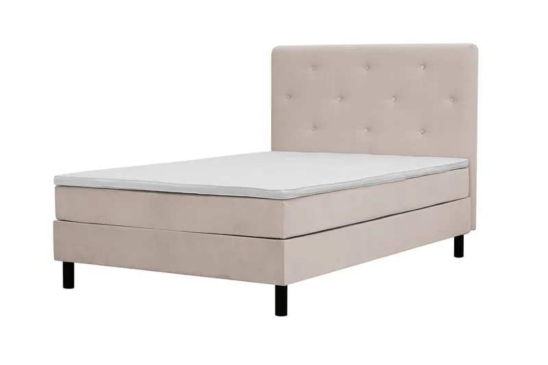 Dream Komplett Sengepakke 140x200 cm Asymmetriske knapper - Beige - Møbler - Senger - Kontinentalsenger