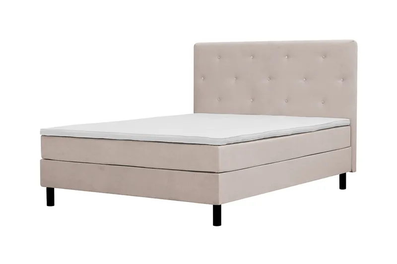 Dream Komplett Sengepakke 150x200 cm Asymmetriske knapper - Beige - Møbler - Senger - Dobbeltsenger