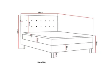 Dream Komplett Sengepakke 160x200 cm - Svart - Møbler - Senger - Kontinentalsenger