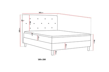 Dream Komplett Sengepakke 180x200 cm - Mørkegrå - Møbler - Senger - Kontinentalsenger