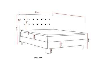 Dream Komplett Sengepakke 180x200 cm - Svart - Møbler - Senger - Kontinentalsenger