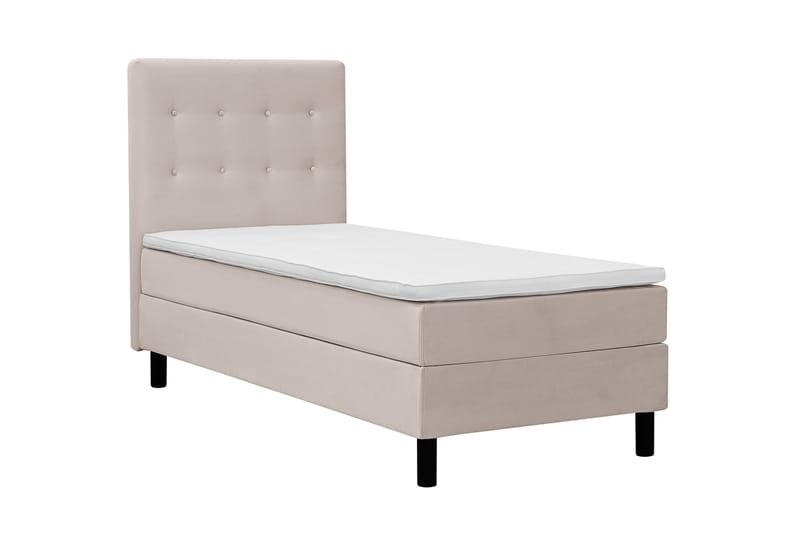 Dream komplett sengepakke 90x200 cm knapper - Beige - Møbler - Senger - Dobbeltsenger