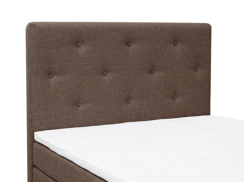 Dream komplett sengesett 120x200 cm asymmetriske knapper - Brun - Møbler - Senger - Kontinentalsenger
