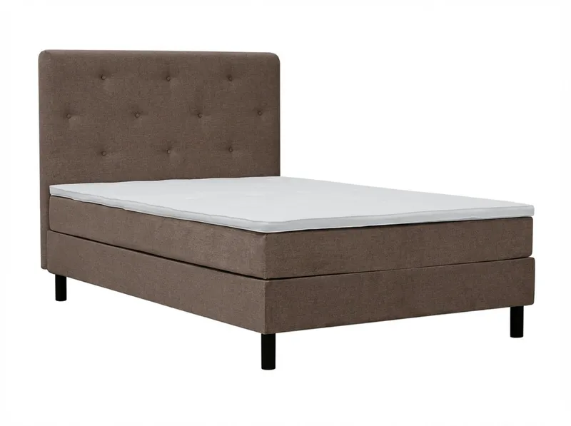 Dream komplett sengesett 120x200 cm asymmetriske knapper - Brun - Møbler - Senger - Kontinentalsenger