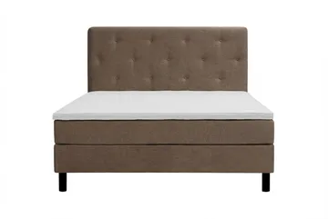 Dream komplett sengesett 160x200 cm asymmetriske knapper - Brun - Møbler - Senger - Kontinentalsenger