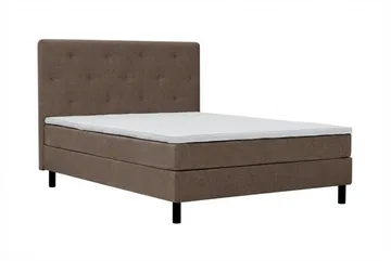 Dream komplett sengesett 160x200 cm asymmetriske knapper - Brun - Møbler - Senger - Kontinentalsenger