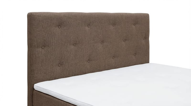 Dream komplett sengesett 180x200 cm asymmetriske knapper - Brun - Møbler - Senger - Kontinentalsenger