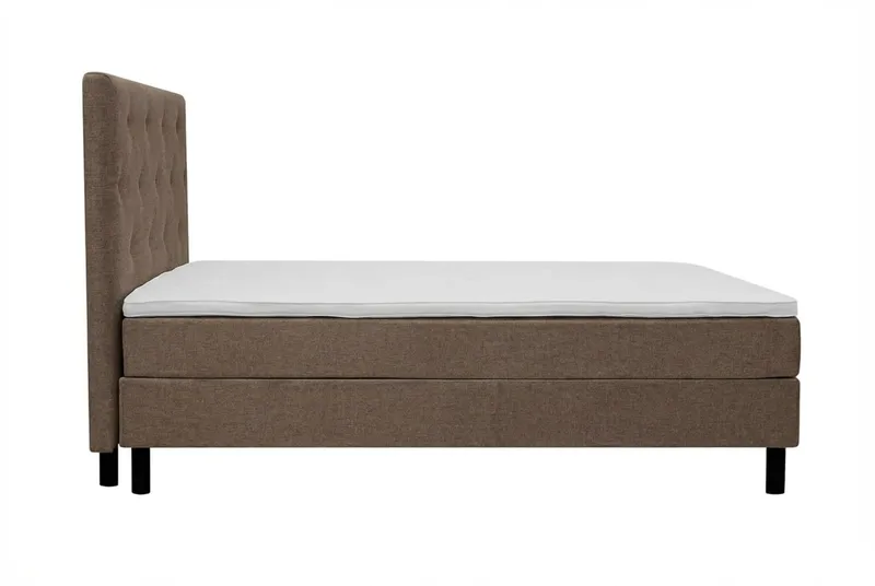 Dream komplett sengesett 180x200 cm asymmetriske knapper - Brun - Møbler - Senger - Kontinentalsenger