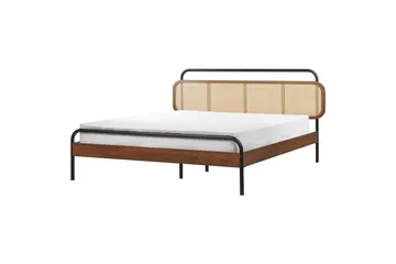 Dubbelsäng Beliani Boussicourt med lamellram 140x200 cm 160x200 - Møbler - Senger - Dobbeltsenger