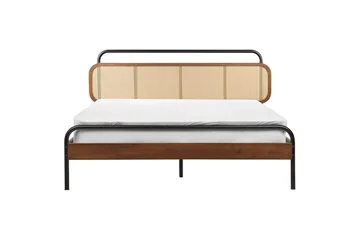 Dubbelsäng Beliani Boussicourt med lamellram 140x200 cm 160x200 - Møbler - Senger - Dobbeltsenger