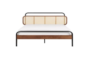Dubbelsäng Beliani Boussicourt med lamellram 140x200 cm 180x200 - Møbler - Senger - Dobbeltsenger
