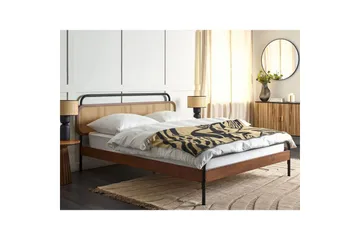 Dubbelsäng Beliani Boussicourt med lamellram 140x200 cm NO_BRAND 160x200 - Møbler - Senger - Dobbeltsenger