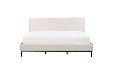 Dubbelsäng Beliani Corio med lamellram Beige-Svart, 140x200 cm Beige 180x200 - Møbler - Senger - Dobbeltsenger