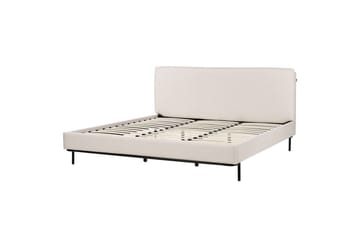 Dubbelsäng Beliani Corio med lamellram Beige-Svart, 140x200 cm Beige 180x200 - Møbler - Senger - Dobbeltsenger