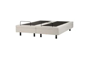 Dubbelsäng Beliani Duke II Beige-Svart, 160x200 cm Beige 160x200 - Møbler - Senger - Regulerbare senger