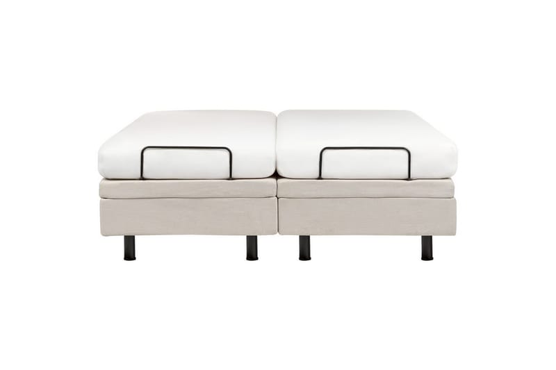 Dubbelsäng Beliani Duke II Beige-Svart, 160x200 cm Beige 160x200 - Møbler - Senger - Regulerbare senger