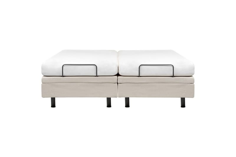 Dubbelsäng Beliani Duke II Beige-Svart, 160x200 cm Beige 180x200 - Møbler - Senger - Regulerbare senger
