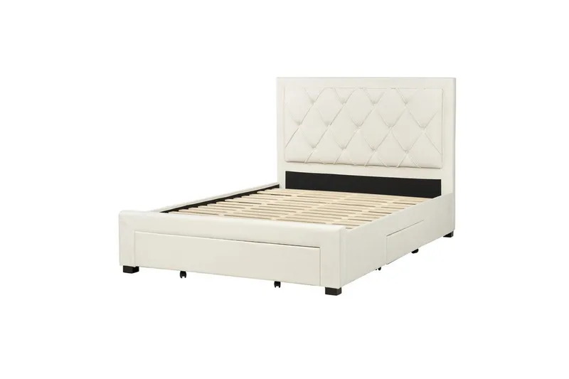 Dubbelsäng Beliani Lievin med förvaring 140x200 cm 140x200 - Møbler - Senger - Senger med oppbevaring