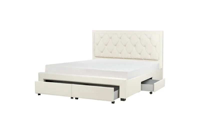 Dubbelsäng Beliani Lievin med förvaring 140x200 cm 180x200