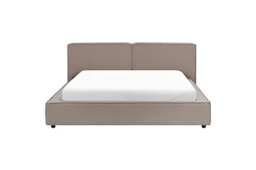 Dubbelsäng Beliani Linards med lamellram Brun-Svart, 160x200 cm Brown 180x200 VALUE_MISSING_4 - Møbler - Senger - Sengeramme & sengestamme