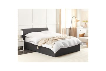 Dubbelsäng Beliani Orbey med lamellram Beige, 140x200 cm Grey - Møbler - Senger - Sengeramme & sengestamme