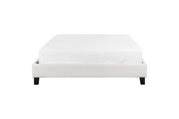 Dubbelsäng Beliani Roanne med lamellram Beige-Mörkt Trä, 140x200 cm, Bouclé Grey 140x200 VALUE_MISSING_5 - Møbler - Senger - Dobbeltsenger