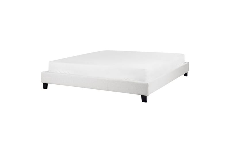 Dubbelsäng Beliani Roanne med lamellram Beige-Mörkt Trä, 140x200 cm, Bouclé Grey 180x200 VALUE_MISSING_3