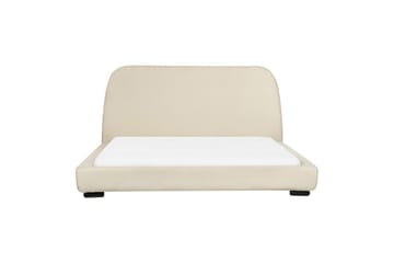 Dubbelsäng Beliani Roisel med lamellram 160x200, Bouclé Beige 160x200 VALUE_MISSING_3 - Møbler - Senger - Sengeramme & sengestamme