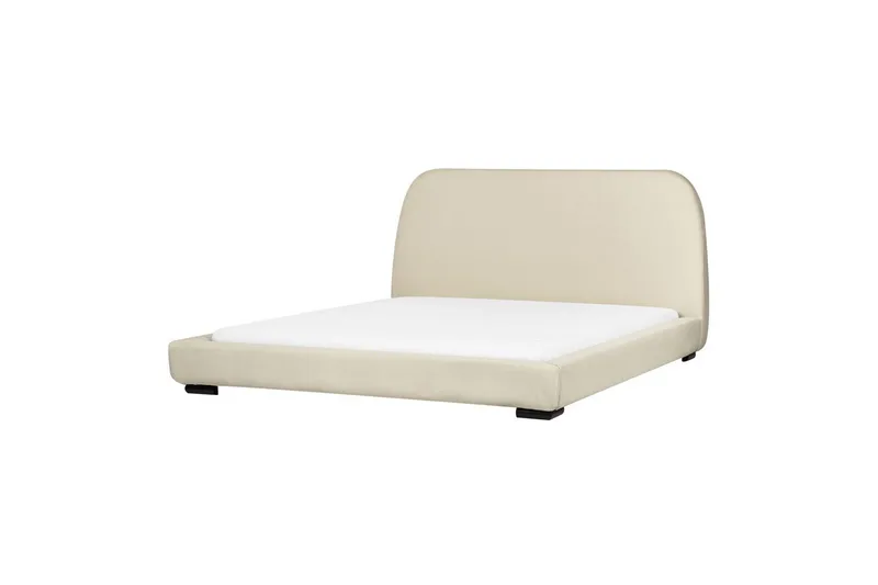 Dubbelsäng Beliani Roisel med lamellram 160x200, Bouclé Beige 160x200 VALUE_MISSING_3