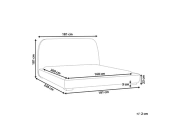 Dubbelsäng Beliani Roisel med lamellram 160x200, Bouclé Beige 160x200 VALUE_MISSING_4 - Møbler - Senger - Dobbeltsenger