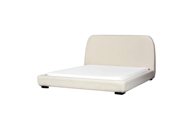 Dubbelsäng Beliani Roisel med lamellram 160x200, Bouclé Beige 160x200 VALUE_MISSING_4 - Møbler - Senger - Dobbeltsenger