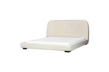 Dubbelsäng Beliani Roisel med lamellram 160x200, Bouclé Beige 180x200 VALUE_MISSING_2 - Møbler - Senger - Dobbeltsenger