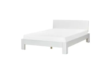 Dubbelsäng Beliani Royan med lamellram Vit, 140x200 cm 140x200 - Møbler - Senger - Sengeramme & sengestamme