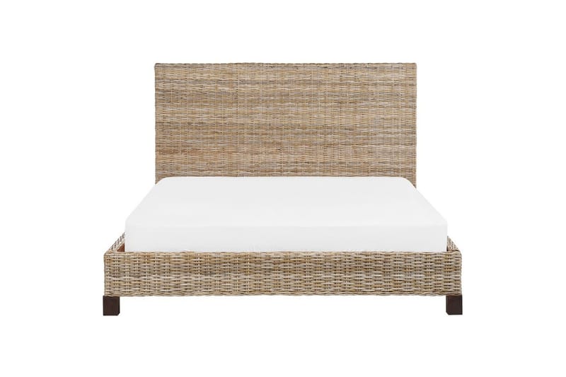 Dubbelsäng Beliani Salbris med lamellram 140x200 cm 160x200 - Møbler - Senger - Sengeramme & sengestamme