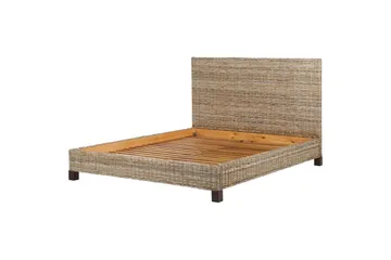 Dubbelsäng Beliani Salbris med lamellram 140x200 cm 160x200 - Møbler - Senger - Sengeramme & sengestamme