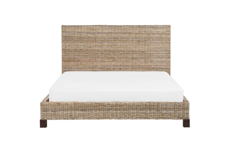 Dubbelsäng Beliani Salbris med lamellram 140x200 cm 180x200 - Møbler - Senger - Sengeramme & sengestamme