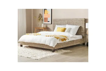 Dubbelsäng Beliani Salbris med lamellram 140x200 cm 180x200 - Møbler - Senger - Sengeramme & sengestamme