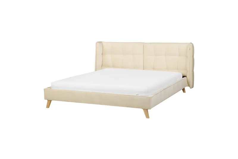Dubbelsäng Beliani Senlis med lamellram 160x200 cm 160x200