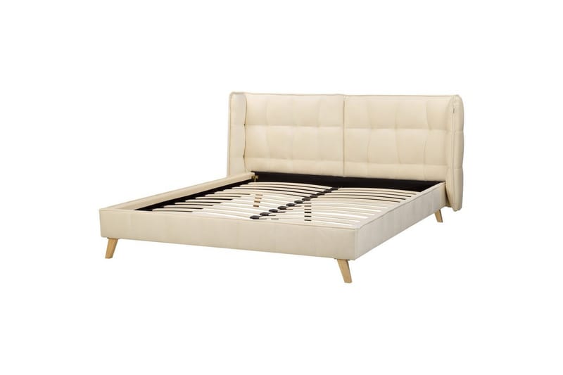 Dubbelsäng Beliani Senlis med lamellram 160x200 cm 160x200 - Møbler - Senger - Sengeramme & sengestamme